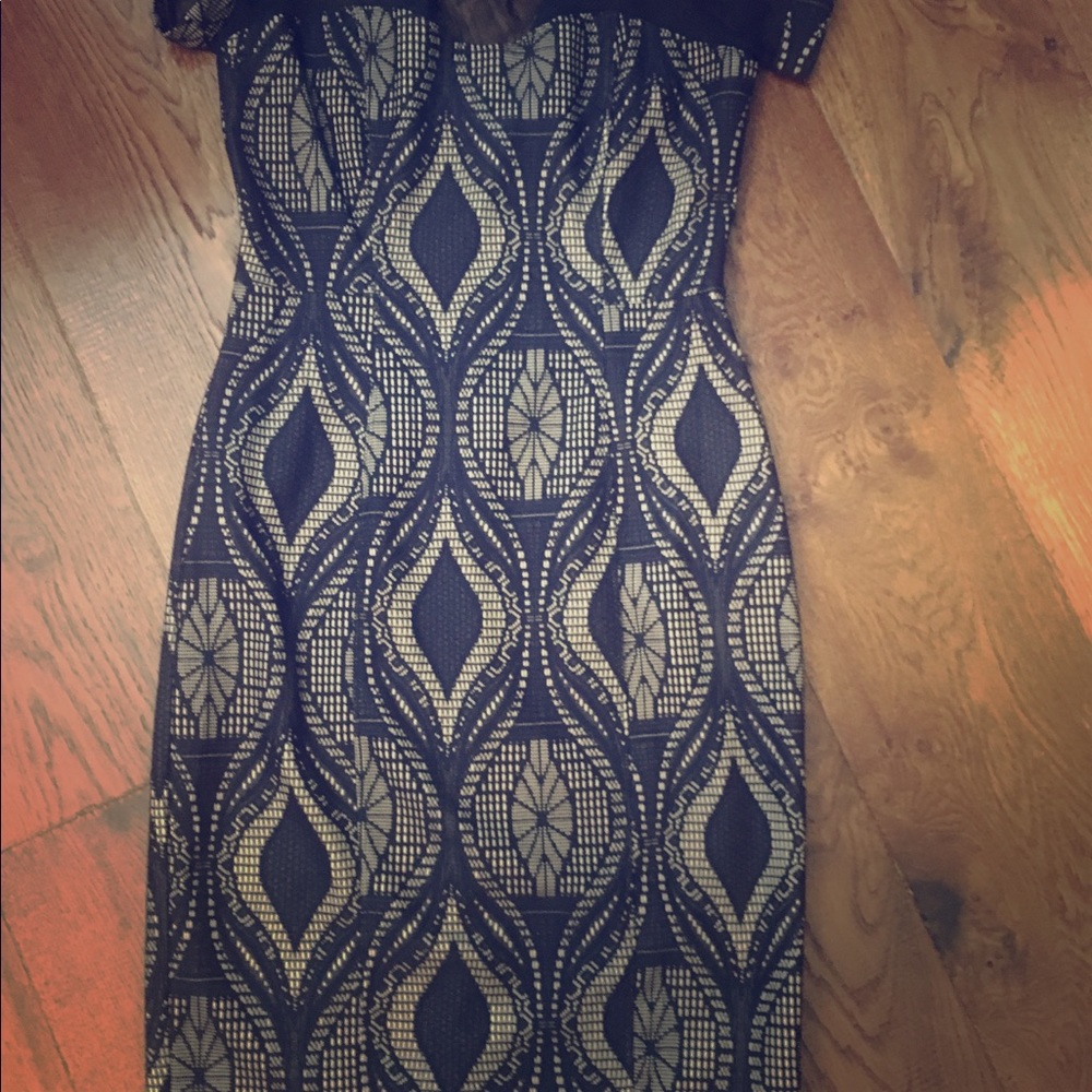Woman’s Size 10 navy dress with lace overlay